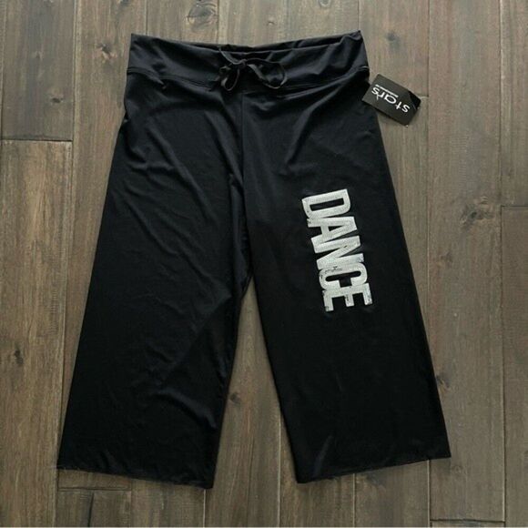 Stars Dancewear Black with Silver Sequin DANCE Pants XL NWT - Picture 1 of 6
